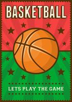 Basket-ball Football Sport Rétro Pop Art Affiche Signalisation vecteur