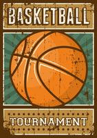 Basket-ball Football Sport Rétro Pop Art Affiche Signalisation vecteur