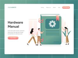 Matériel Manuel Manuel Illustration Concept. Concept de design moderne de conception de page Web pour site Web et site Web mobile. Illustration vectorielle EPS 10 vecteur