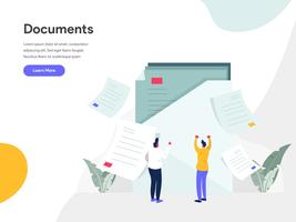 Documents Illustration Concept. Concept de design plat moderne de conception de page Web pour site Web et site Web mobile. Illustration vectorielle EPS 10 vecteur