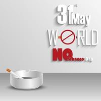 arrêter de fumer pour le 31 mai la journée mondiale sans tabac.vecteur vecteur