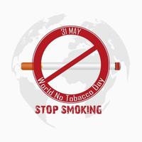 journée mondiale sans tabac pour arrêter de fumer .vector vecteur