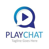 modèle de logo vectoriel playchat