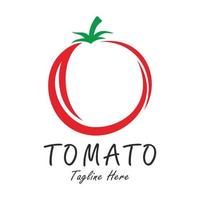 modèle de logo vectoriel tomate