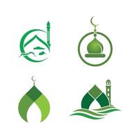 logo islamique, mosquée vecteur