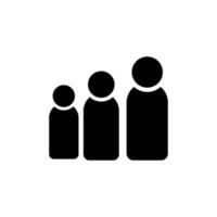 vecteur d'icône de concept de groupe de personnes. supérieurs et subordonnés. simple isolé