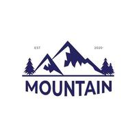 création de logo de montagne. parfait pour le camping, l'aventure en plein air, l'expédition, le ski et l'escalade. illustration de l'art vectoriel