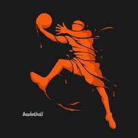 joueur de basket-ball splash vecteur