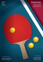 Affiche de ping-pong Illustration vectorielle vecteur