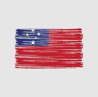 pinceau drapeau samoa vecteur