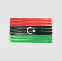 pinceau drapeau libyen. drapeau national vecteur