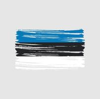 coups de pinceau du drapeau estonien. drapeau national vecteur