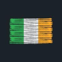 brosse drapeau irlande vecteur