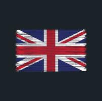 brosse de drapeau du royaume-uni. drapeau national vecteur