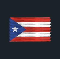 pinceau de drapeau de porto rico. drapeau national vecteur