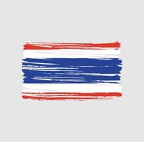 coups de pinceau du drapeau de la thaïlande. drapeau national vecteur
