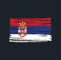 coups de pinceau du drapeau de la serbie. drapeau national vecteur