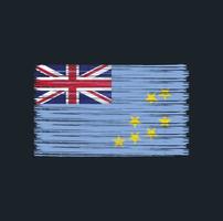 pinceau drapeau tuvalu. drapeau national vecteur