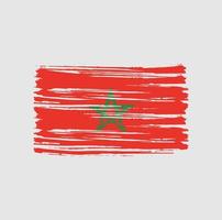 coups de pinceau du drapeau marocain. drapeau national vecteur