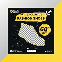 modèle de publication instagram de chaussures de mode exclusives vecteur