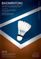 Illustration vectorielle de badminton championnat affiche vecteur