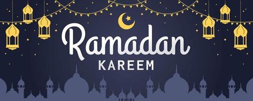 bannière de vecteur de ramadan kareem