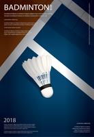 Illustration vectorielle de badminton championnat affiche vecteur