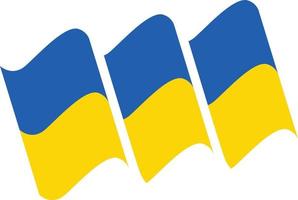 animation en boucle du drapeau du pays. drapeau ukrainien en forme vecteur