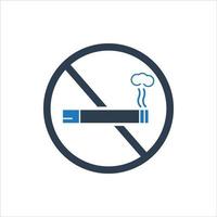 icône non fumeur, cigarette, icône du tabac, aucun signe de fumée vecteur