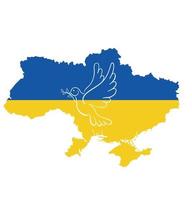 colombe symbole de paix pour l'ukraine. vecteur