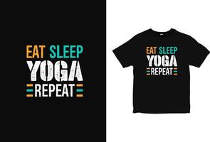 conception de t-shirt de typographie de yoga, chemise de répétition de yoga de sommeil, conception de vecteur de look rétro