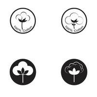 coton logo modèle vecteur symbole nature