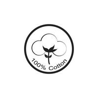 coton logo modèle vecteur symbole nature