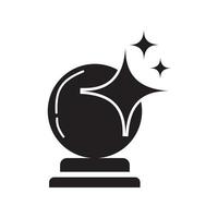 icône de boule de cristal halloween vecteur