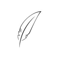 icône de plume isolée. l'élément de vecteur de panache peut être utilisé pour le concept de plume, plume, stylo.