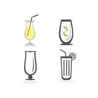 boire de l'alcool ensemble d'icônes de boissons vecteur
