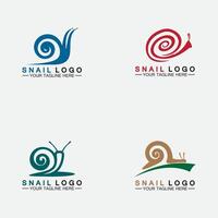 définir le modèle de logo d'escargot vecteur icône illustration design