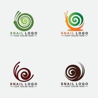 définir le modèle de logo d'escargot vecteur icône illustration design