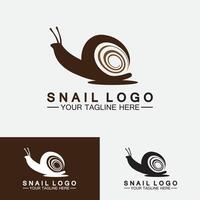 escargot logo modèle vecteur icône illustration design