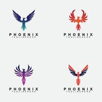 définir le modèle de conception d'illustration vectorielle logo phoenix vecteur