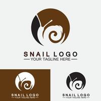 escargot logo créatif design moderne inspiration vecteur