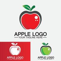 logo pomme. conception d'aliments sains aux fruits.modèle de vecteur d'inspiration de conception de logo apple