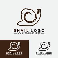 escargot logo créatif design moderne inspiration vecteur