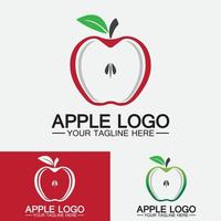 logo pomme. conception d'aliments sains aux fruits.modèle de vecteur d'inspiration de conception de logo apple