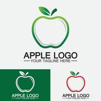 logo pomme. conception d'aliments sains aux fruits.modèle de vecteur d'inspiration de conception de logo apple