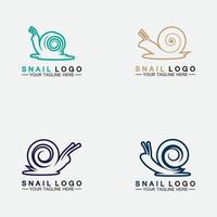ensemble escargot logo créatif design moderne inspiration vecteur