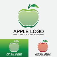 logo pomme. conception d'aliments sains aux fruits.modèle de vecteur d'inspiration de conception de logo apple