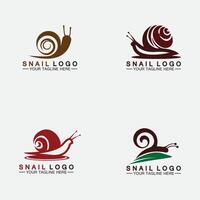 définir le modèle de logo d'escargot vecteur icône illustration design