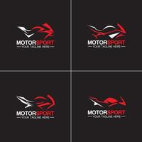 définir le modèle de conception d'illustration vectorielle de symbole de logo de sport de moto vecteur