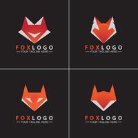 définir le modèle de conception d'illustration vectorielle logo fox vecteur